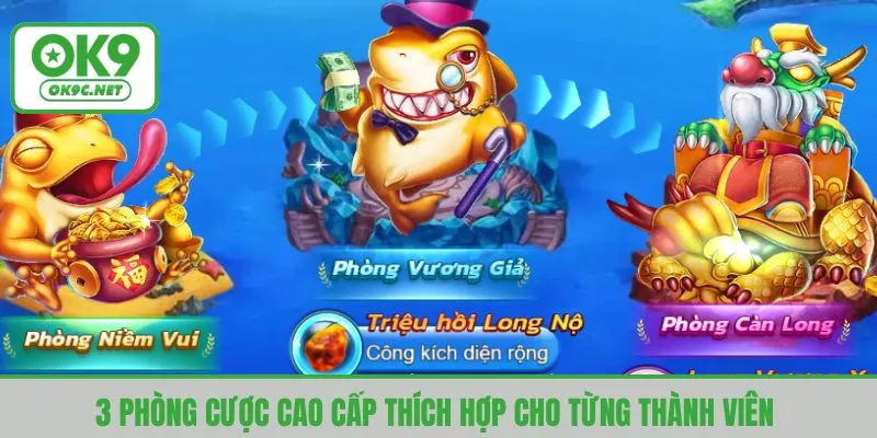 3 phòng cược cao cấp thích hợp cho từng thành viên 