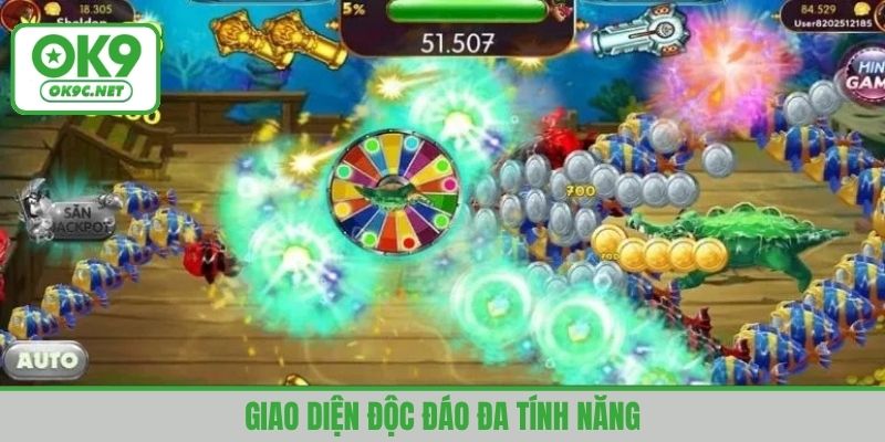 Giao diện trò chơi độc đáo, thiết kế đa dạng với nhiều tính năng