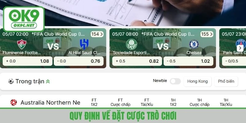 Người tham gia đặt cược theo đúng luật lệ, không gian lận 