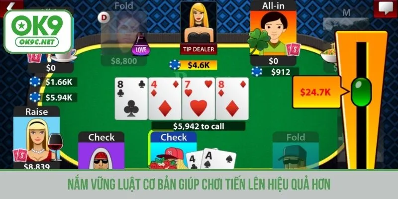 Nắm vững luật cơ bản giúp chơi tiến lên hiệu quả hơn